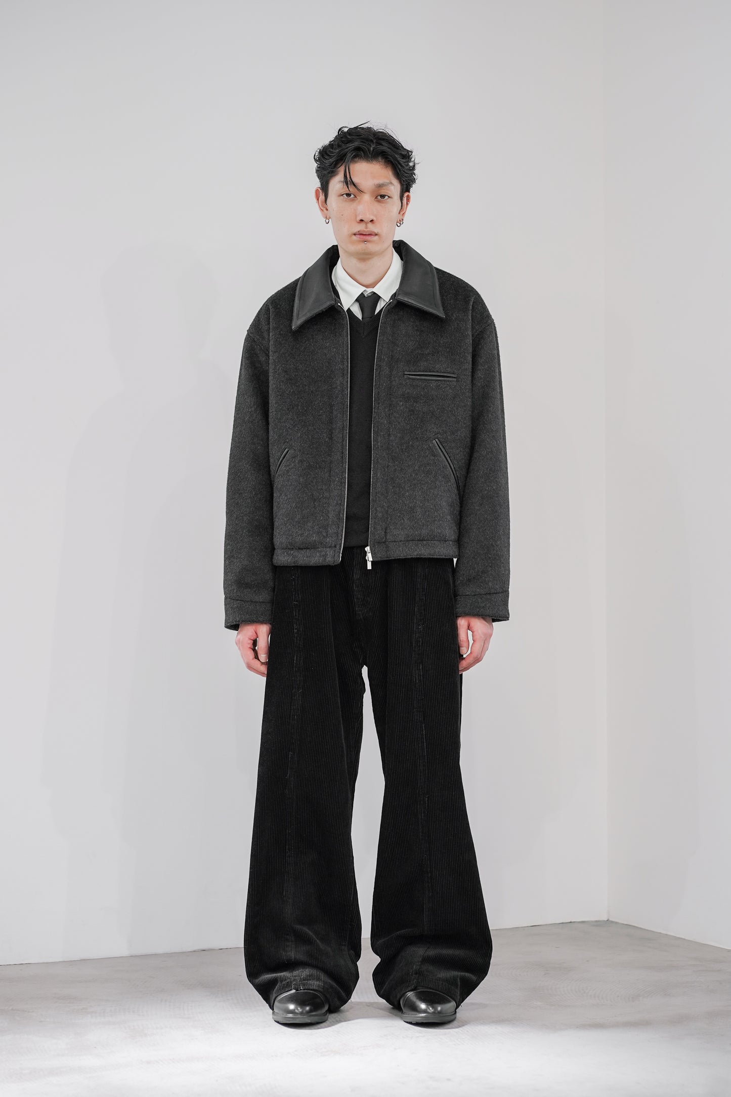 WOOL SHAGGY DUAL COLLAR DETROIT JACKET