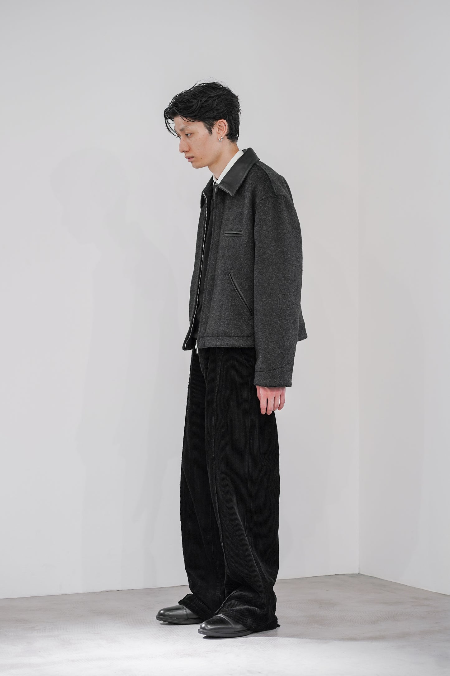 WOOL SHAGGY DUAL COLLAR DETROIT JACKET