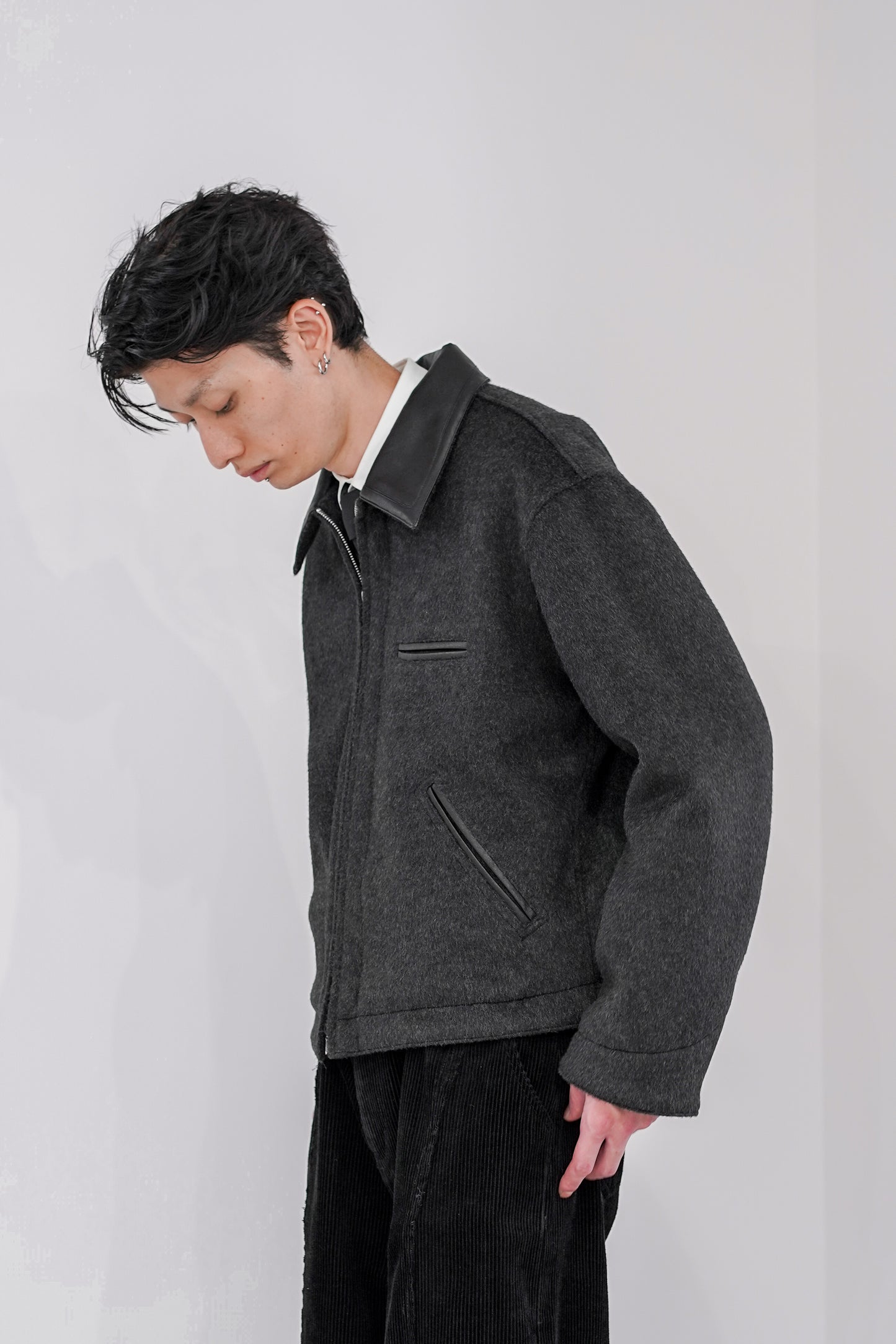 WOOL SHAGGY DUAL COLLAR DETROIT JACKET