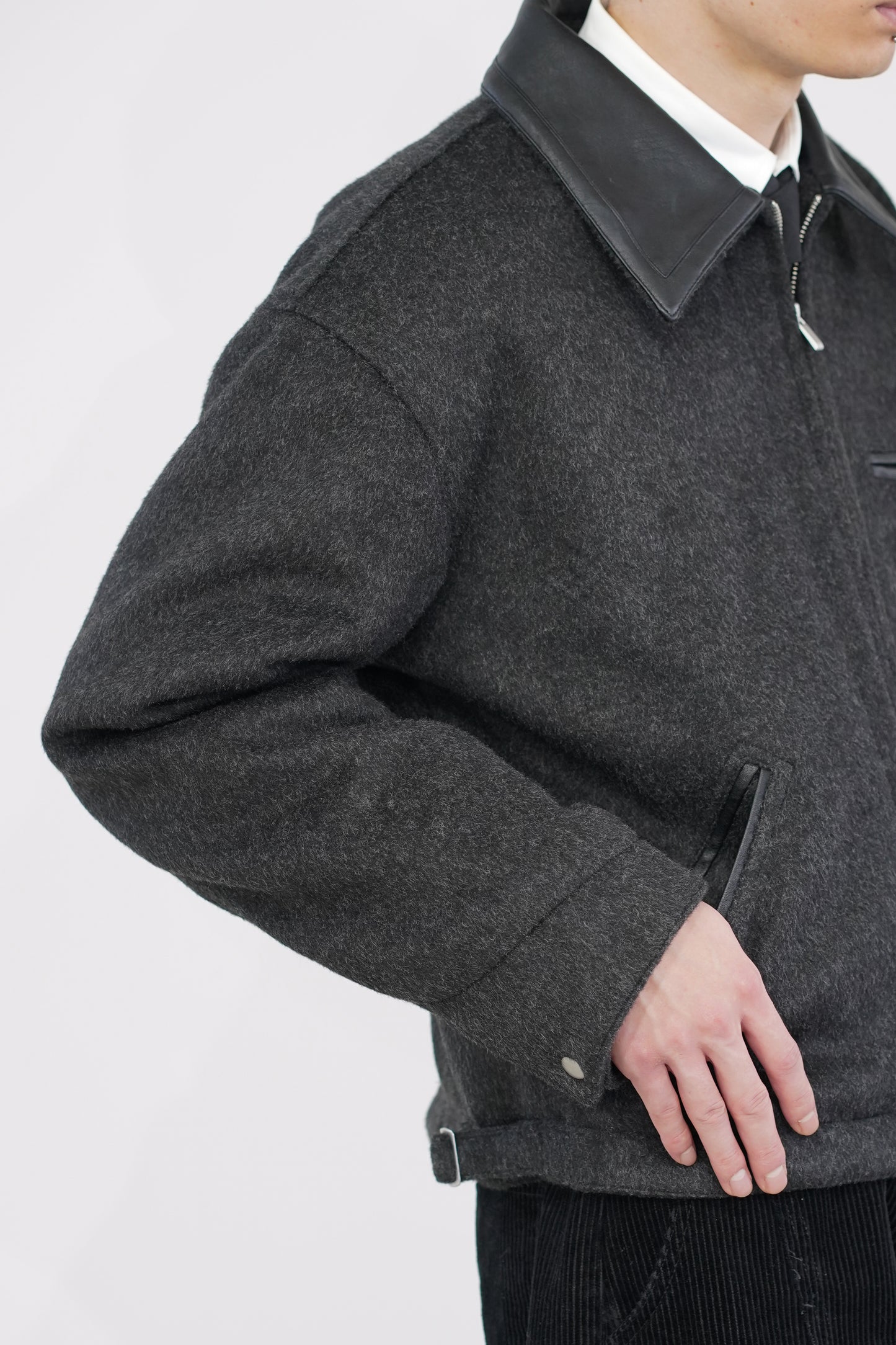 WOOL SHAGGY DUAL COLLAR DETROIT JACKET