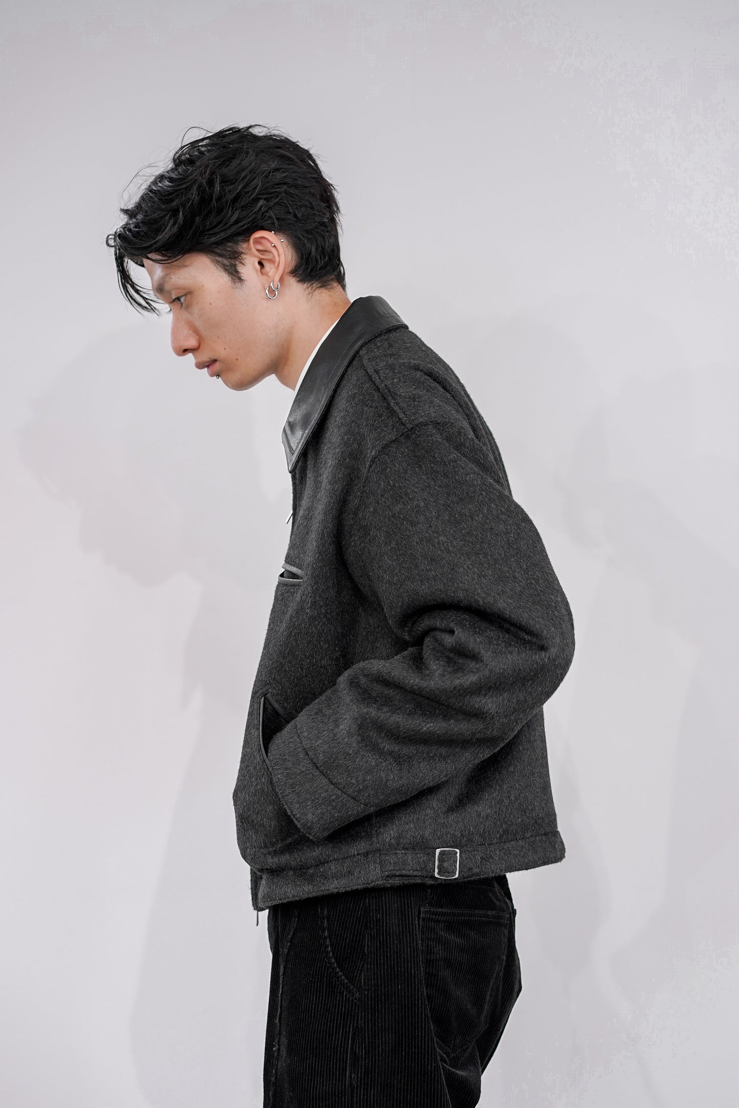 WOOL SHAGGY DUAL COLLAR DETROIT JACKET
