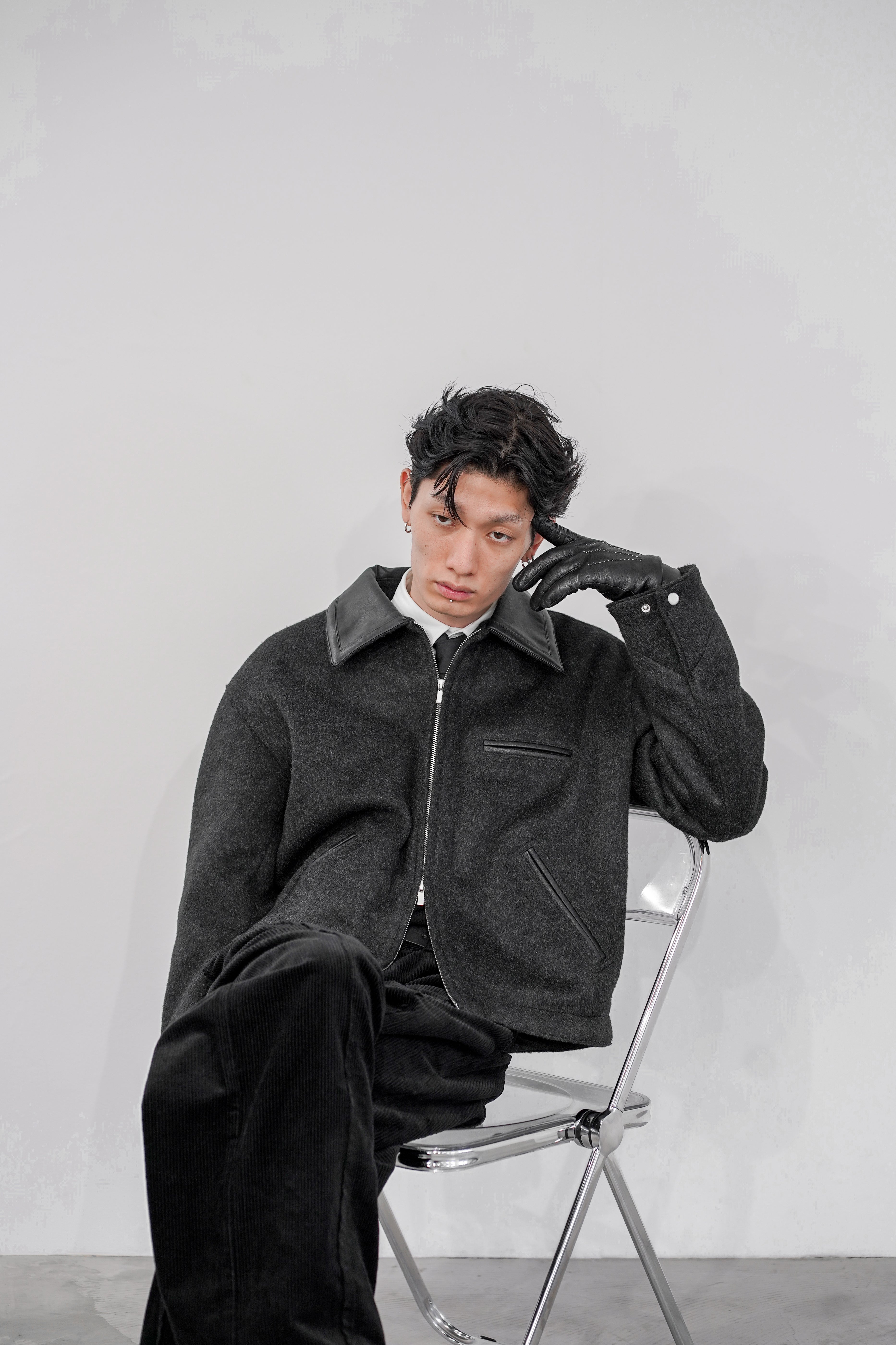 WOOL SHAGGY DUAL COLLAR DETROIT JACKET – OE-SELMENT