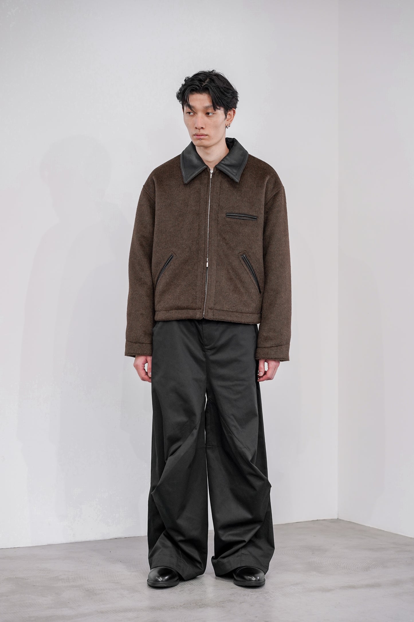 WOOL SHAGGY DUAL COLLAR DETROIT JACKET
