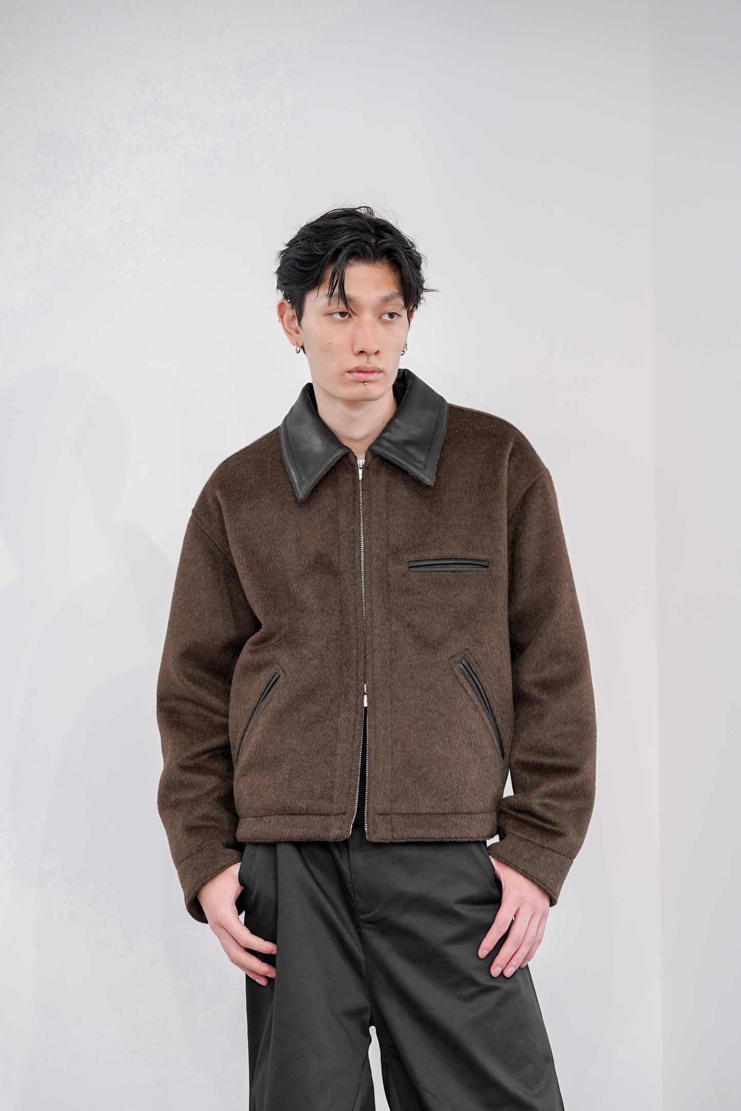 WOOL SHAGGY DUAL COLLAR DETROIT JACKET
