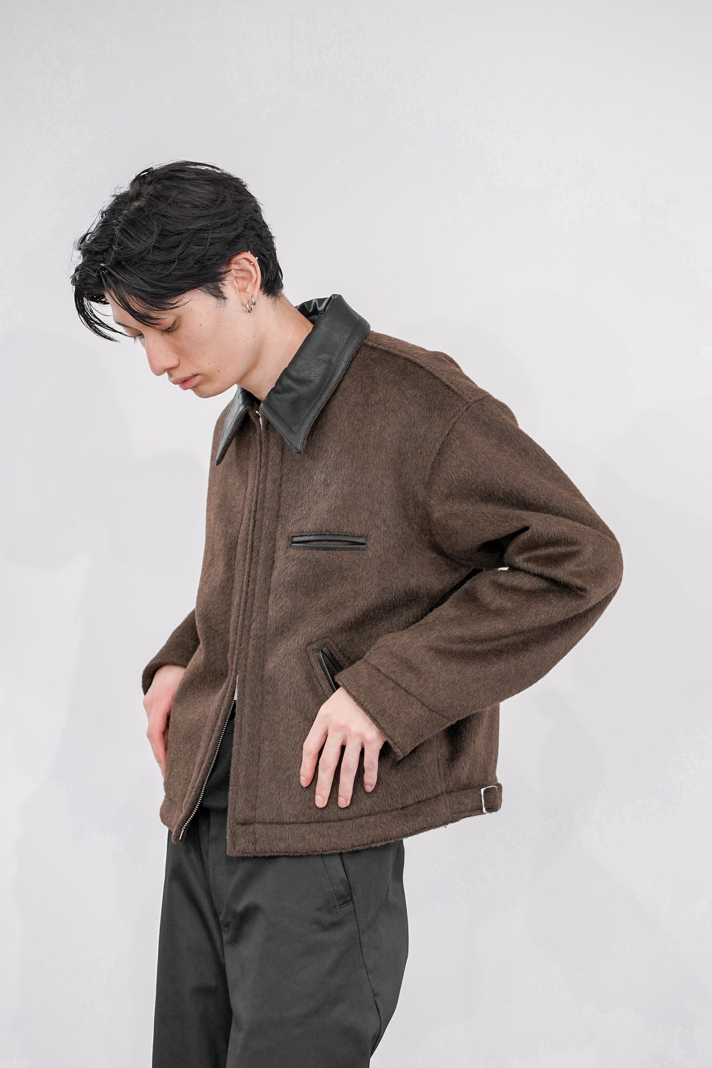 WOOL SHAGGY DUAL COLLAR DETROIT JACKET