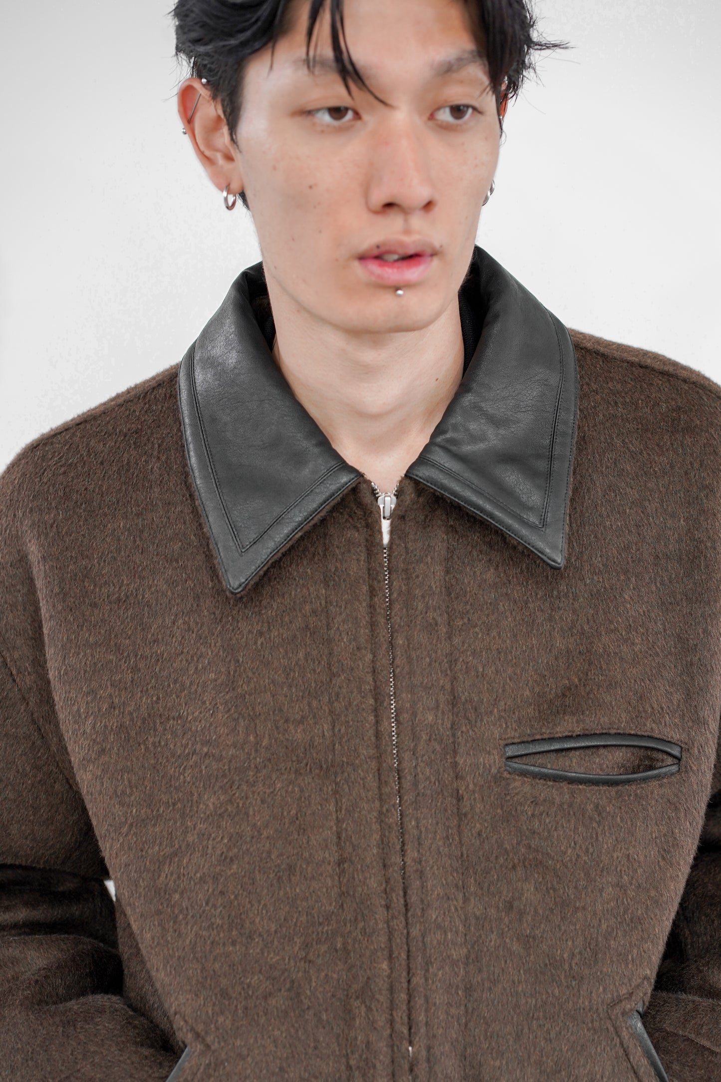WOOL SHAGGY DUAL COLLAR DETROIT JACKET