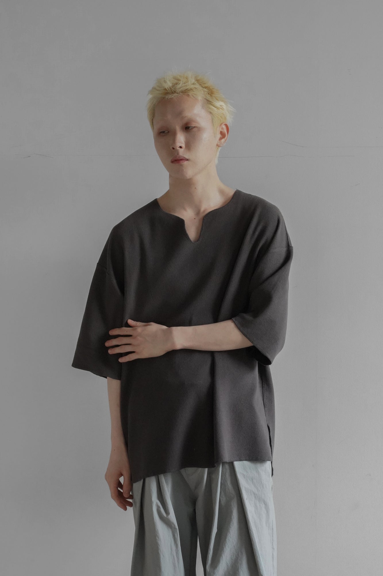 【2枚SET】WAFFLE KEYNECK T-SHIRT『組み合わせ自由』