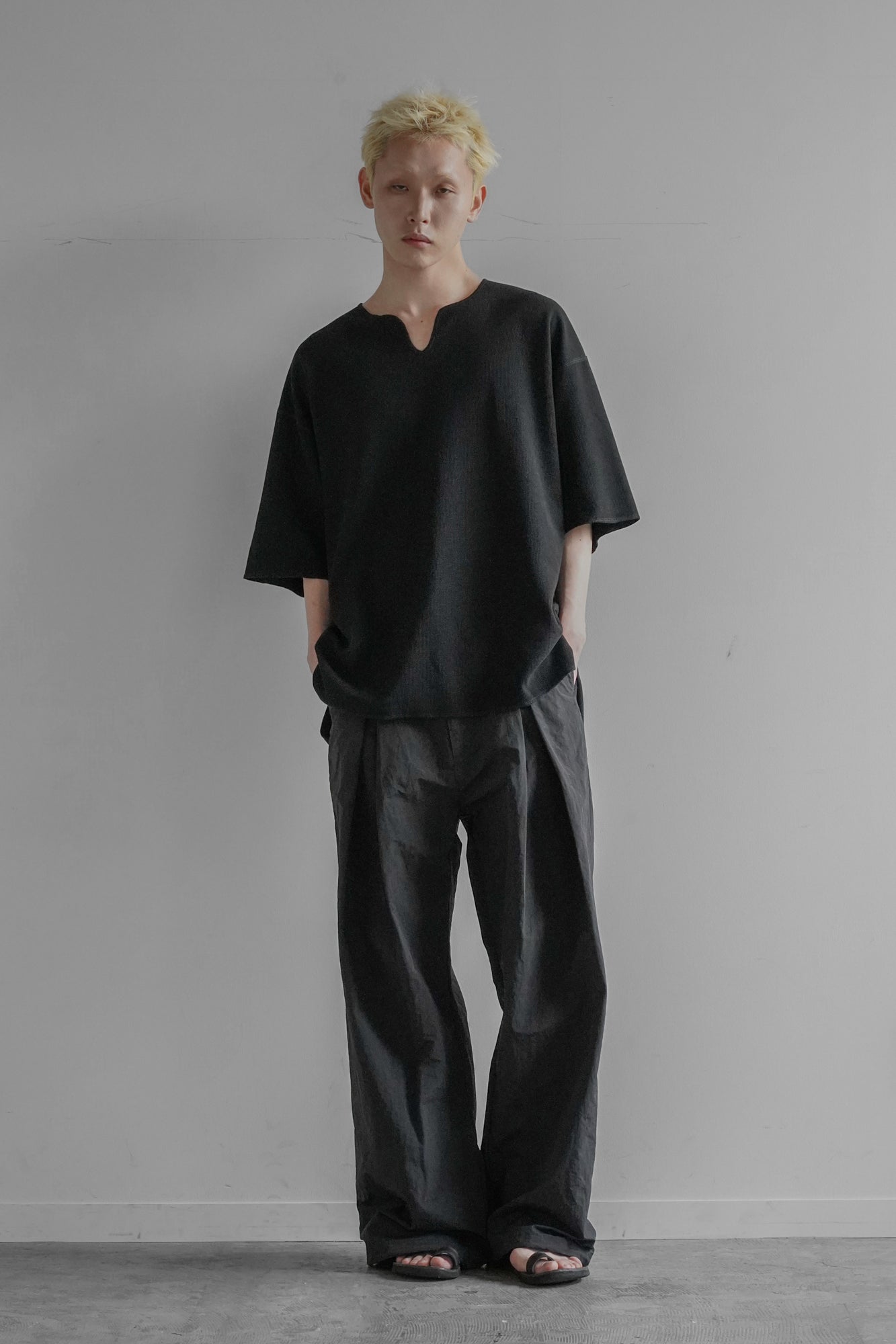 【2枚SET】WAFFLE KEYNECK T-SHIRT『組み合わせ自由』