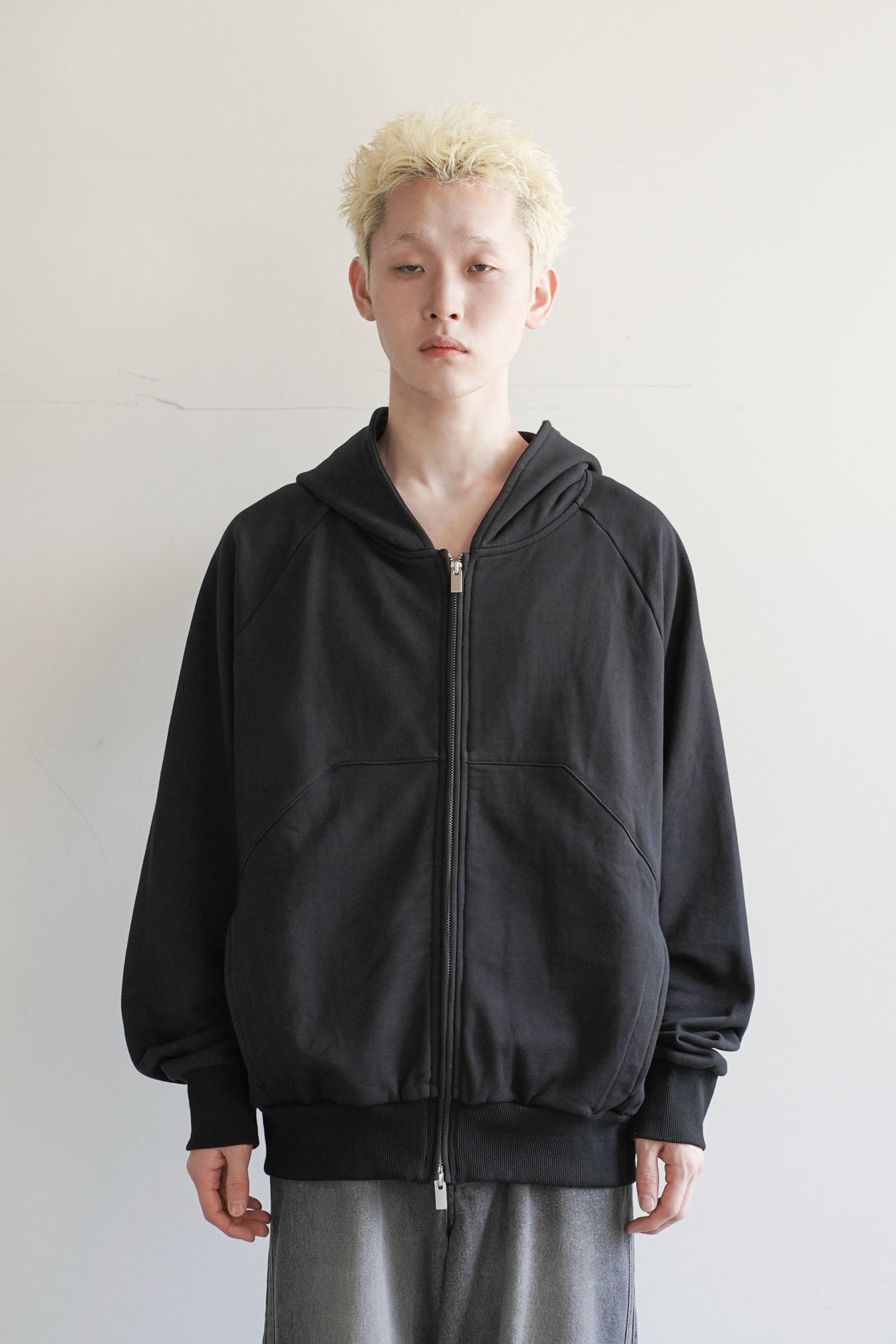 【即完】OE-SELMENT MUTED AGE KNIT ZIP HOODIE MINIMUM FULL ZIP HOODY – OE-SELMENT