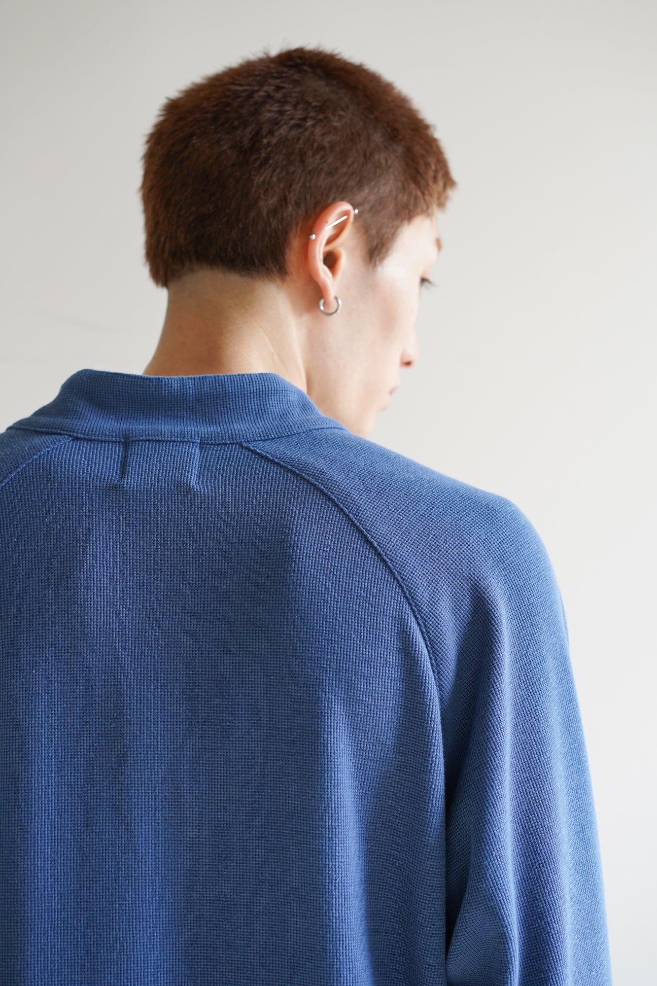 WAFFLE HALF ZIP LONG SLEEVE