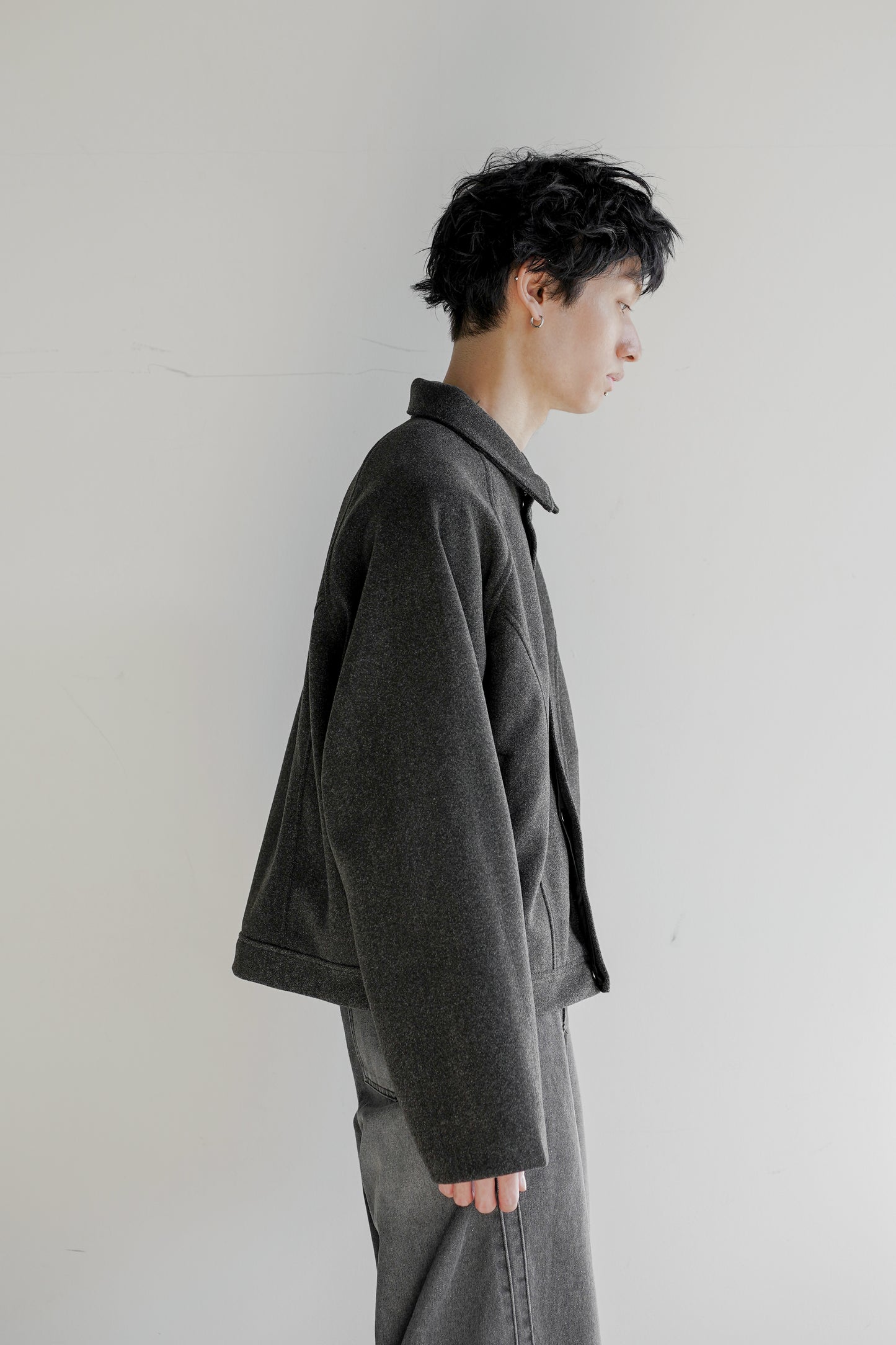 TECH MELTON FULLED SHORT BLOUSON