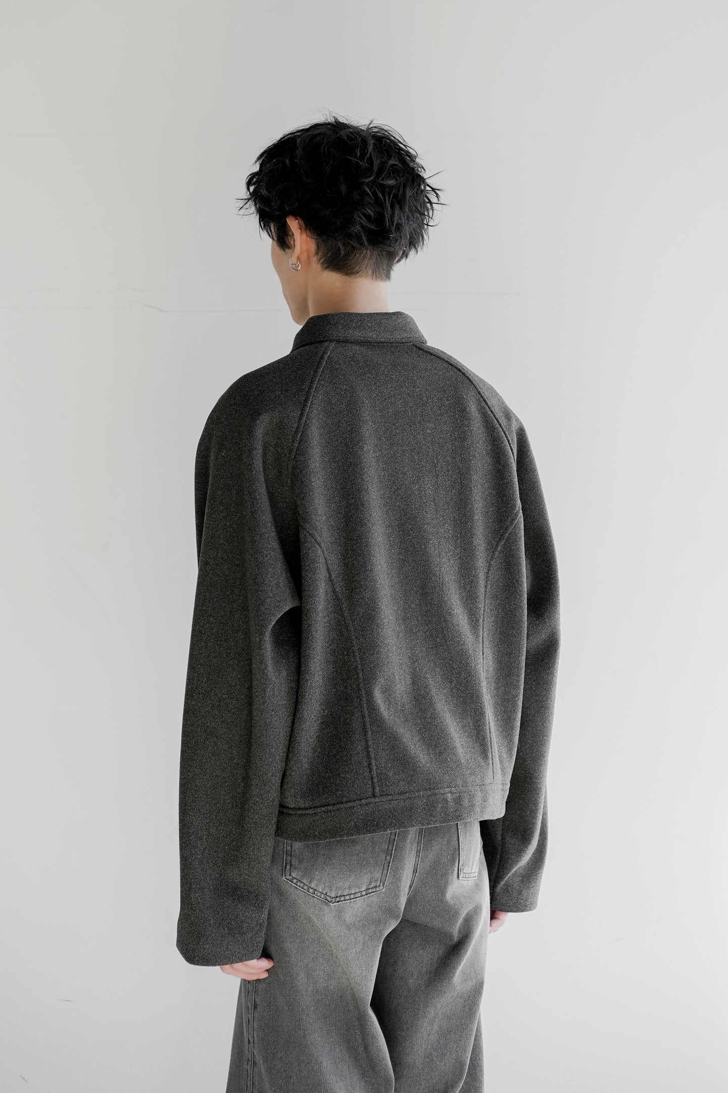 TECH MELTON FULLED SHORT BLOUSON