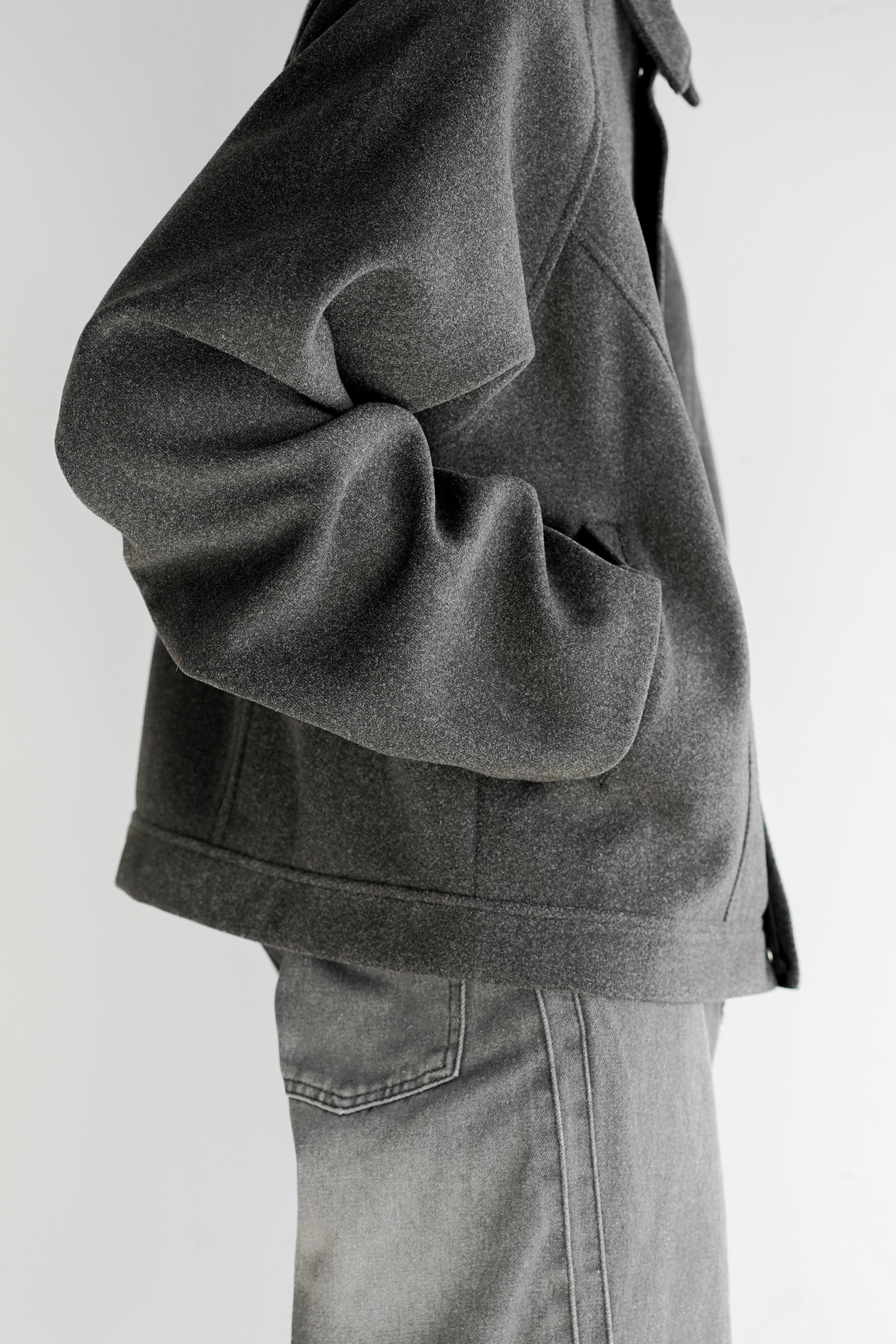 TECH MELTON FULLED SHORT BLOUSON – OE-SELMENT