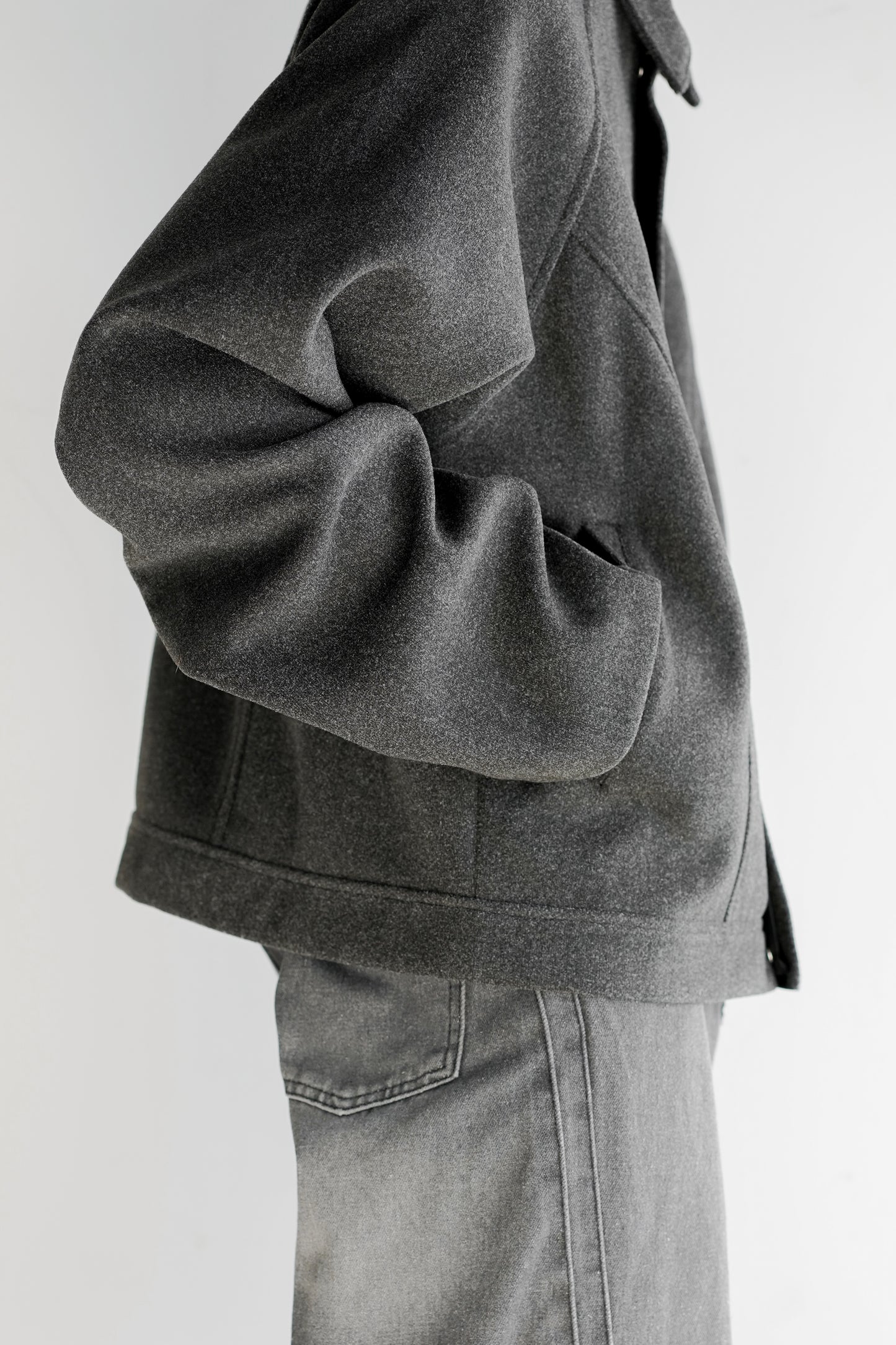 TECH MELTON FULLED SHORT BLOUSON