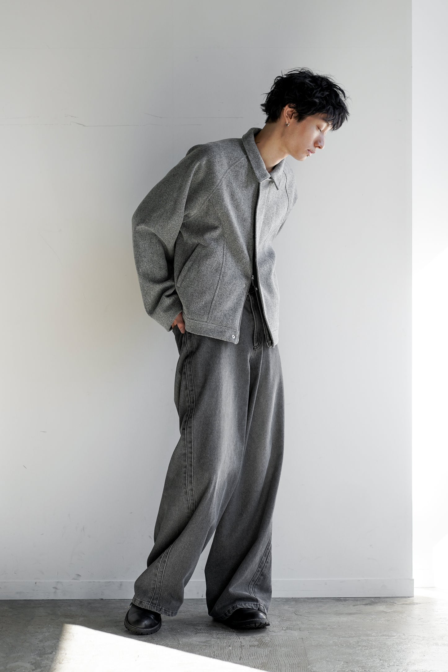 TECH MELTON FULLED SHORT BLOUSON