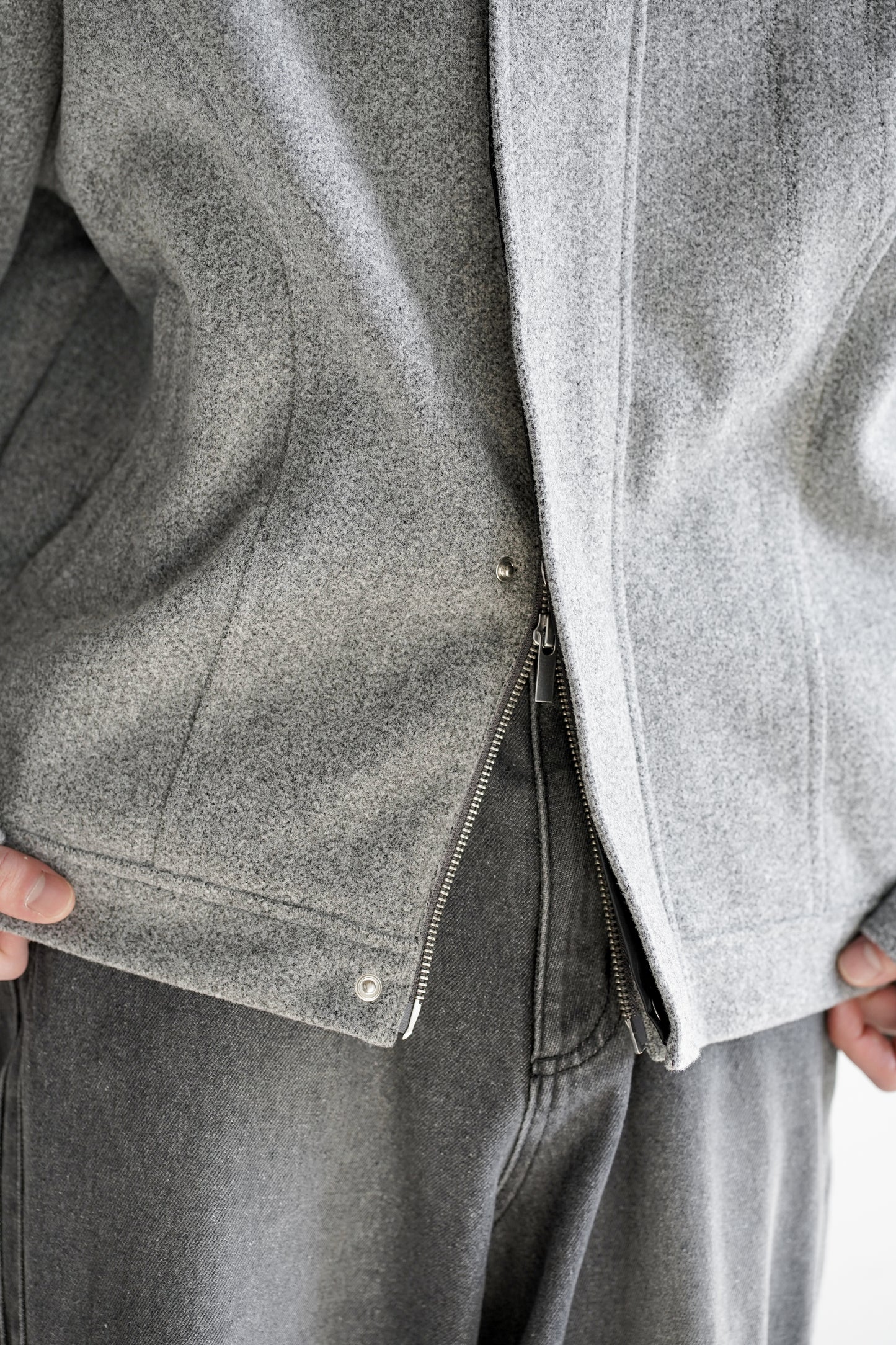 TECH MELTON FULLED SHORT BLOUSON