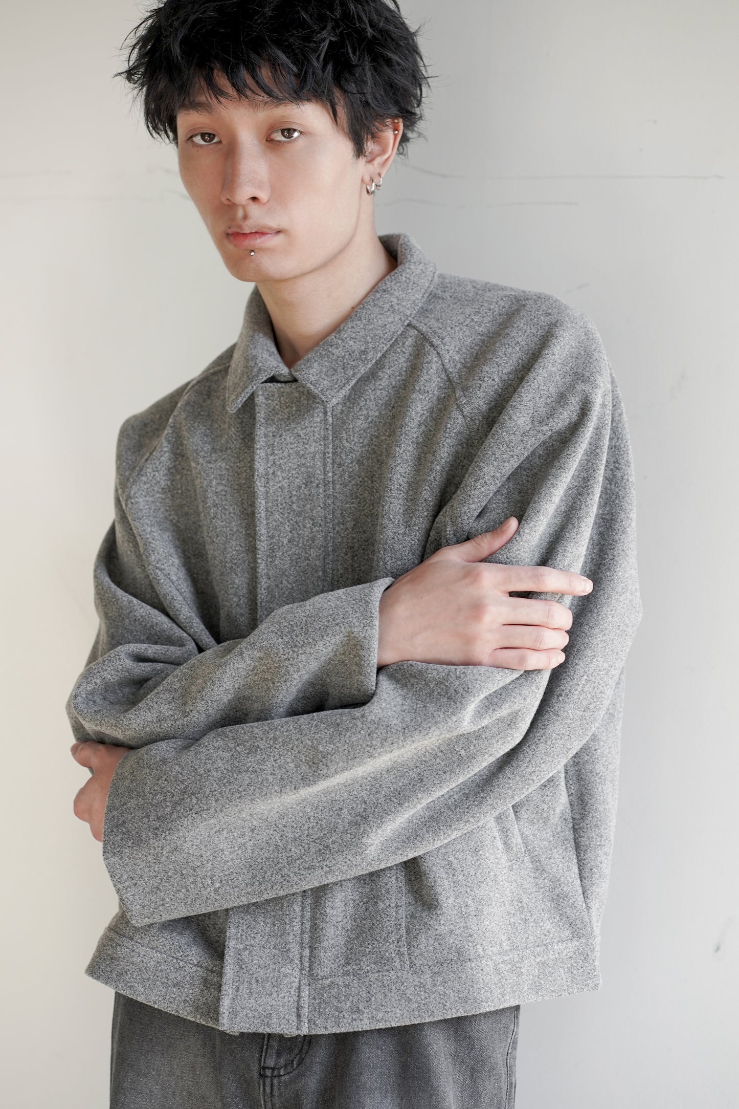 TECH MELTON FULLED SHORT BLOUSON