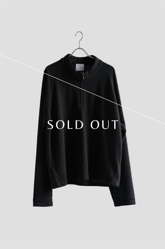 WAFFLE HALF ZIP LONG SLEEVE