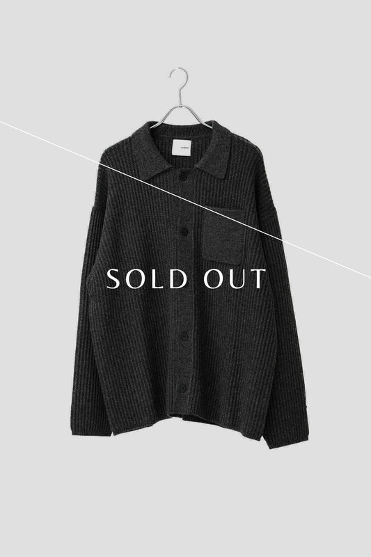 M-G OVER MELANGE KNIT SHIRT