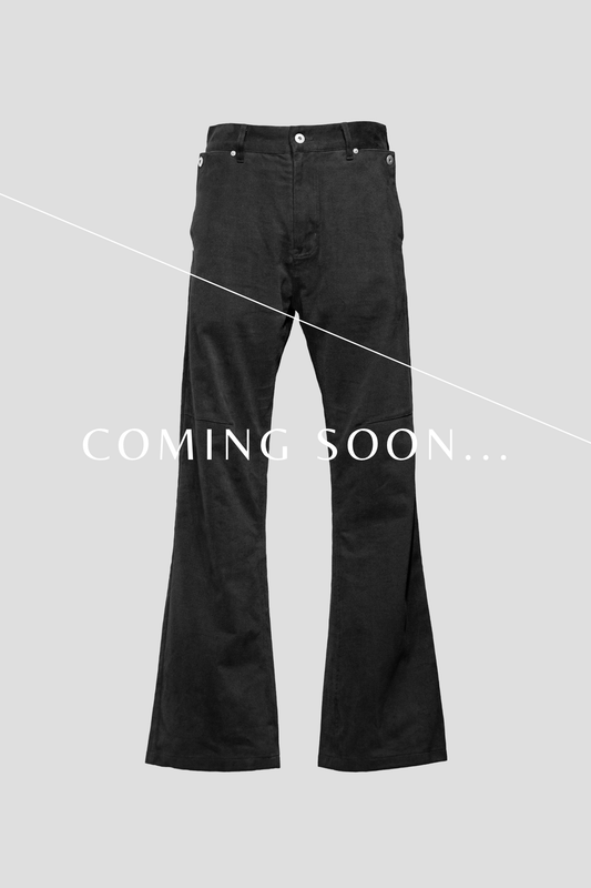COTTON SUEDE BOOTCUT JEANS