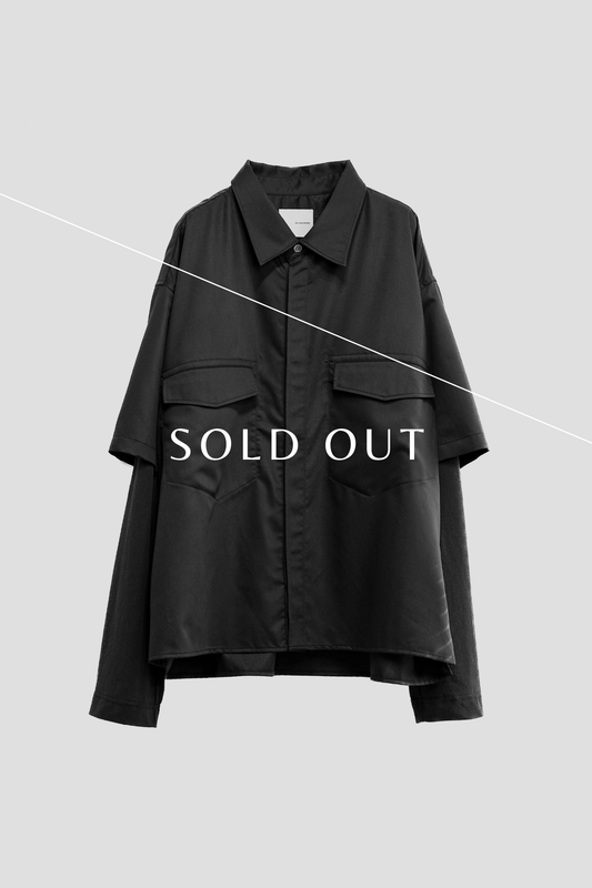SILK SLEEVE LAYERED SHIRT『受注終了』