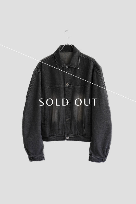 DOUDLE SEAM TWISTED DENIM JACKET